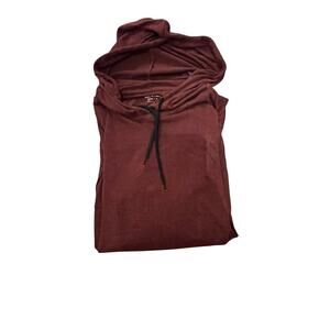 Paper Denim & Cloth Lightweight Hoodie - Size S - Maroon Red
